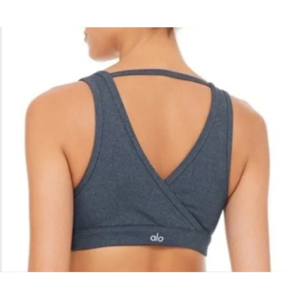 ALO Yoga Togetherness Sports Bra Eclipse Heather Size Large